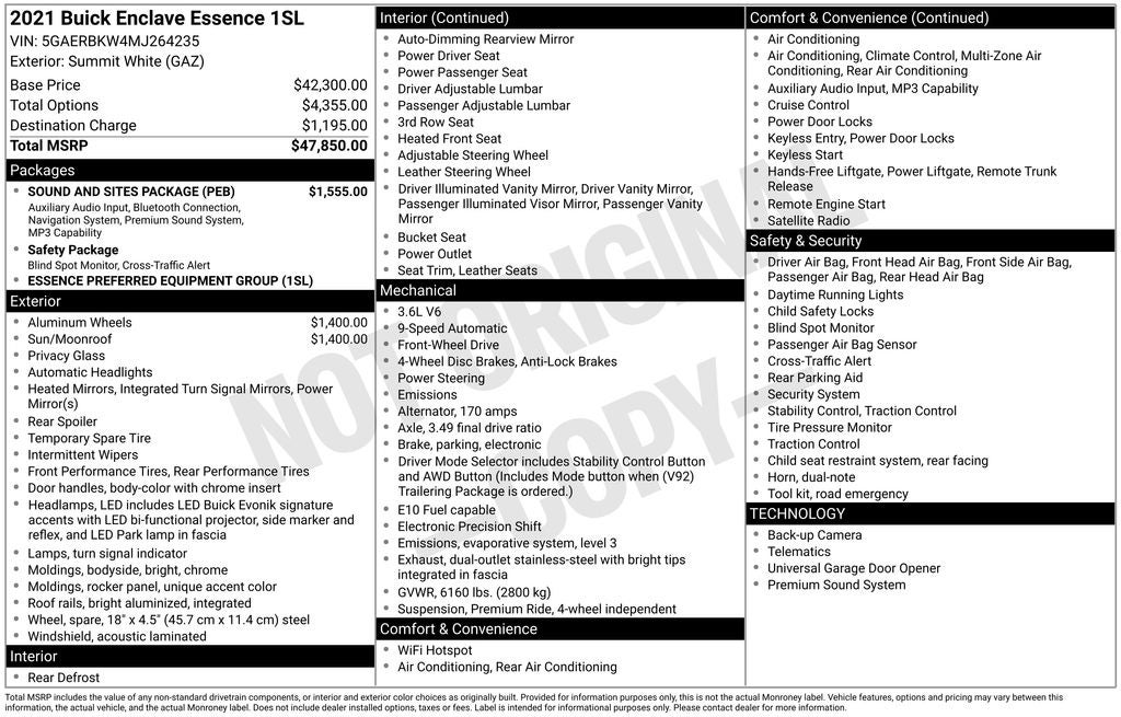 2021 Buick Enclave Essence