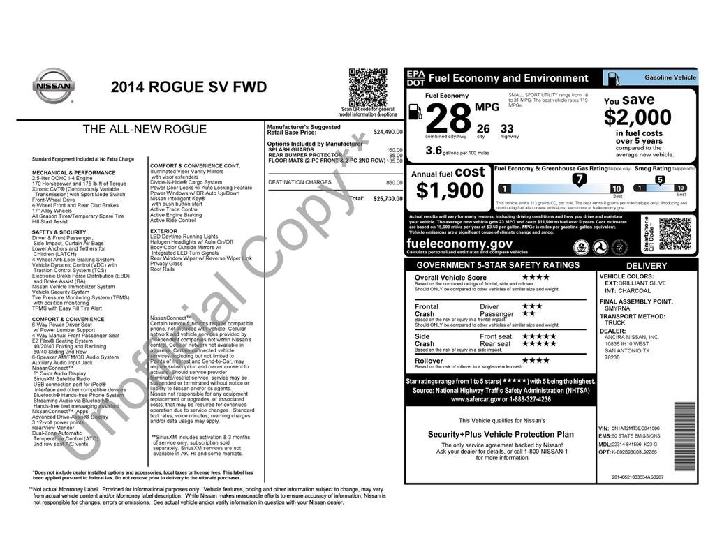 2014 Nissan Rogue SV