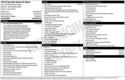 2018 Hyundai Santa Fe Sport 2.4 Base