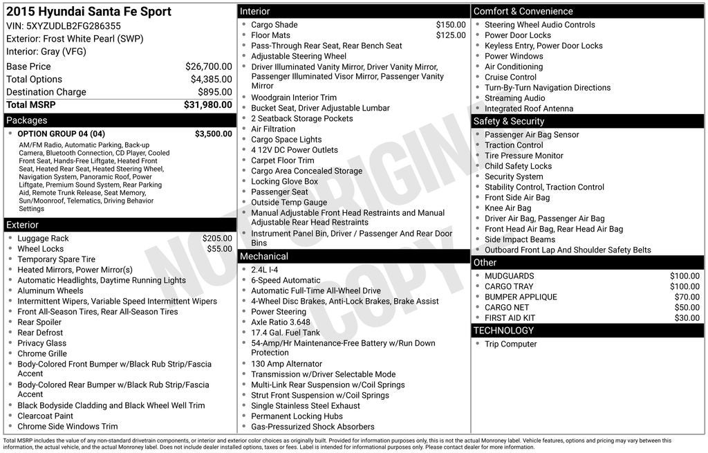 2015 Hyundai Santa Fe Sport Base