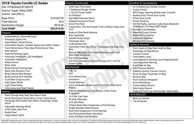 2018 Toyota Corolla L