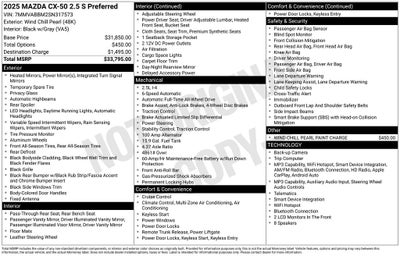 2025 Mazda Mazda CX-50 2.5 S Preferred Package