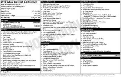 2016 Subaru Crosstrek 2.0i Premium