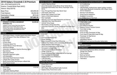 2018 Subaru Crosstrek 2.0i Premium