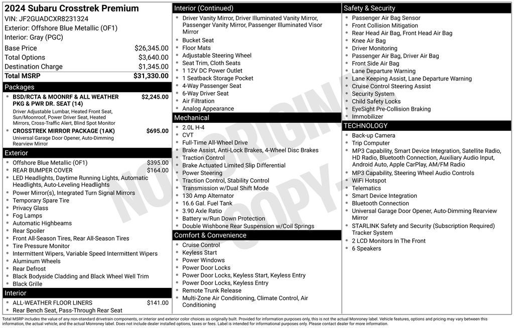 2024 Subaru Crosstrek Premium