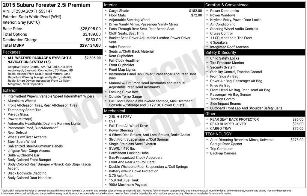 2015 Subaru Forester 2.5i Premium