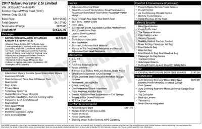 2017 Subaru Forester 2.5i Limited