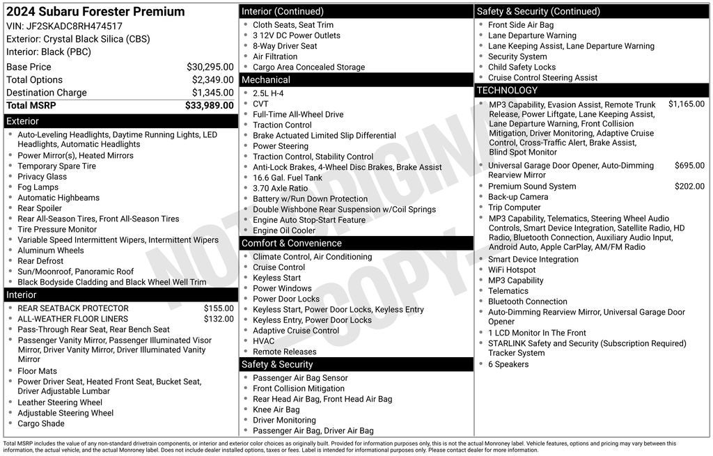 2024 Subaru Forester Premium