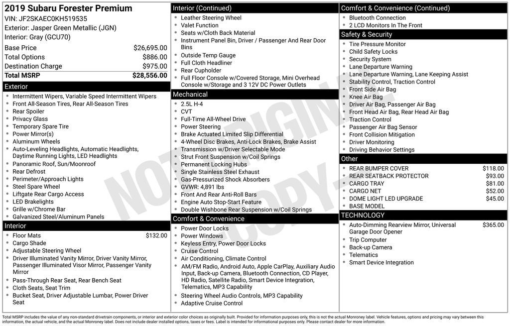 2019 Subaru Forester Premium