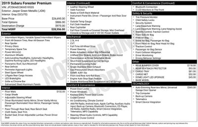 2019 Subaru Forester Premium