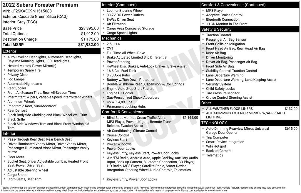 2022 Subaru Forester Premium