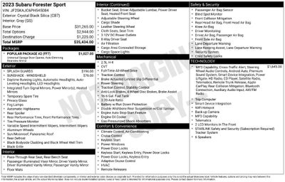 2023 Subaru Forester Sport