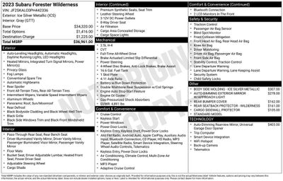 2023 Subaru Forester Wilderness