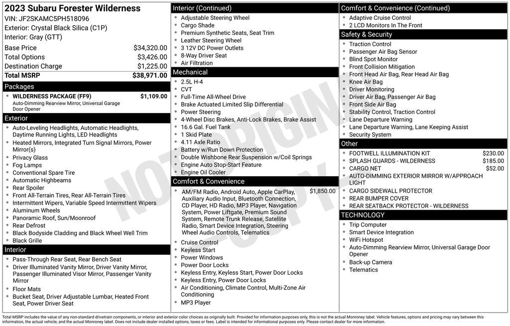 2023 Subaru Forester Wilderness