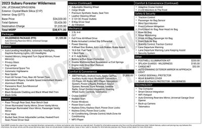 2023 Subaru Forester Wilderness