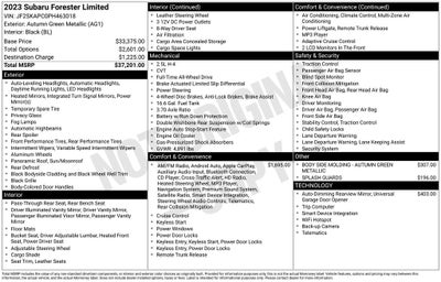 2023 Subaru Forester Limited