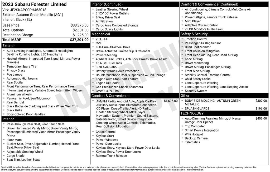 2023 Subaru Forester Limited