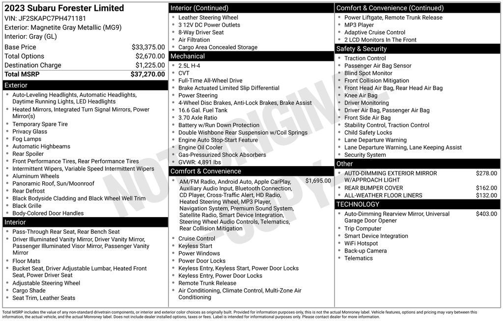 2023 Subaru Forester Limited