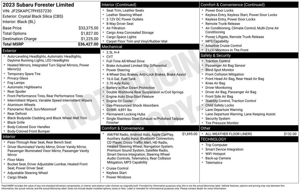 2023 Subaru Forester Limited