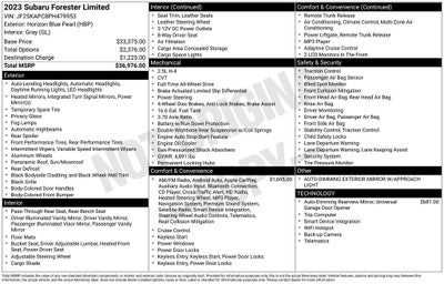 2023 Subaru Forester Limited