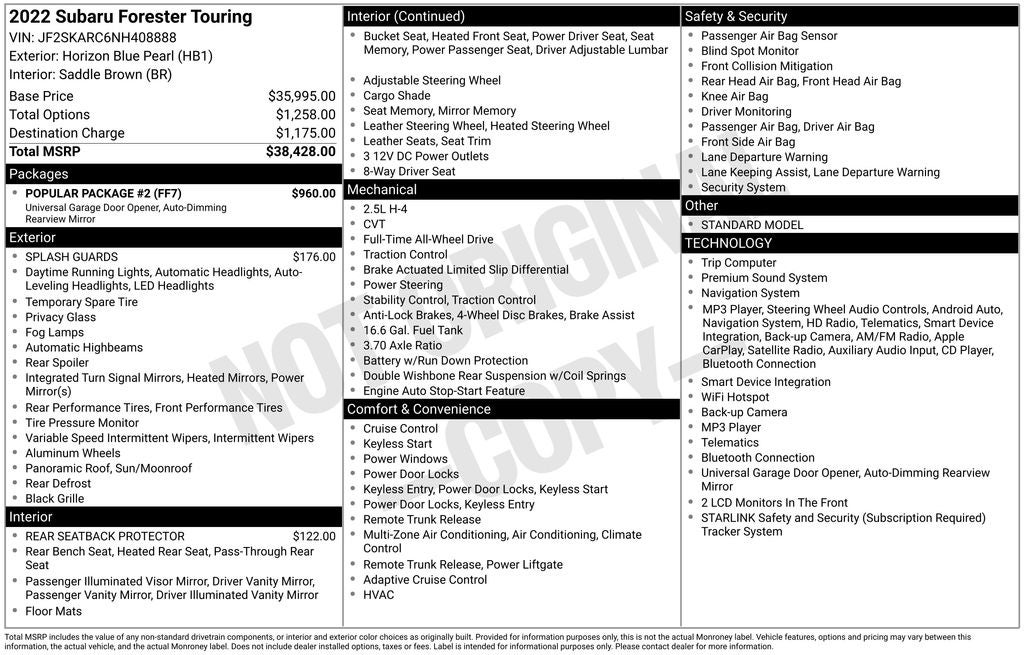 2022 Subaru Forester Touring