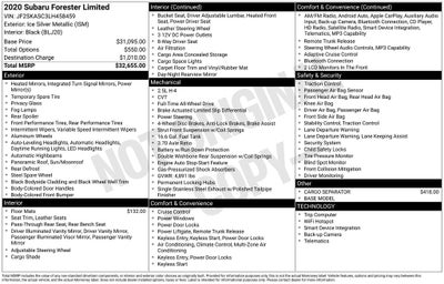2020 Subaru Forester Limited
