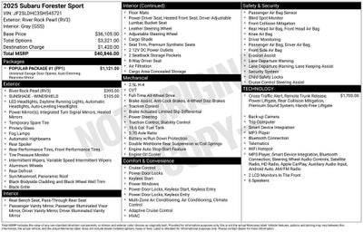 2025 Subaru Forester Sport