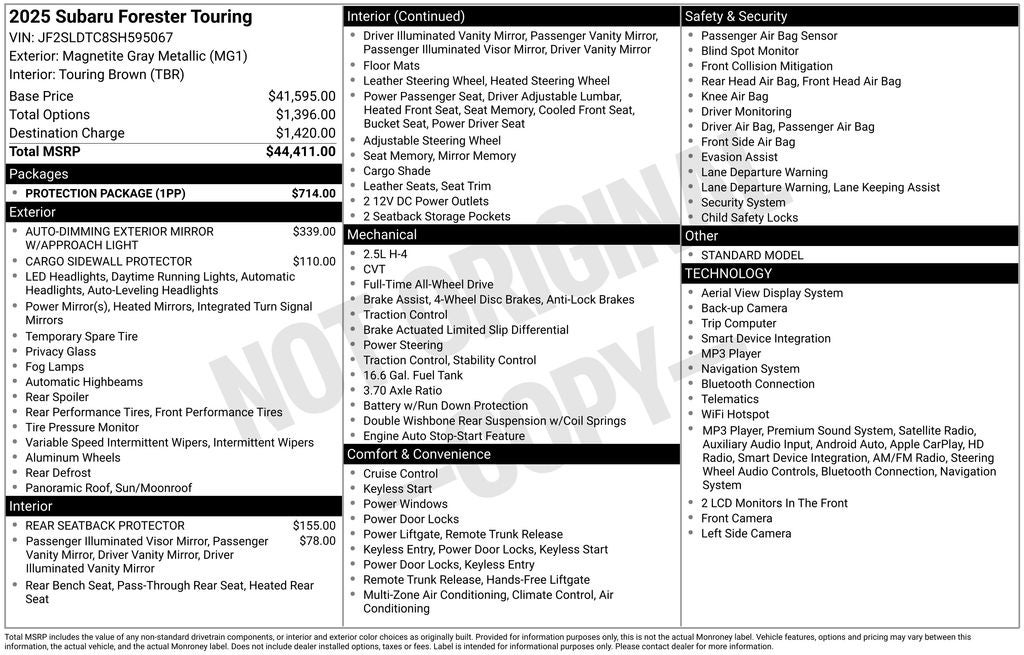 2025 Subaru Forester Touring