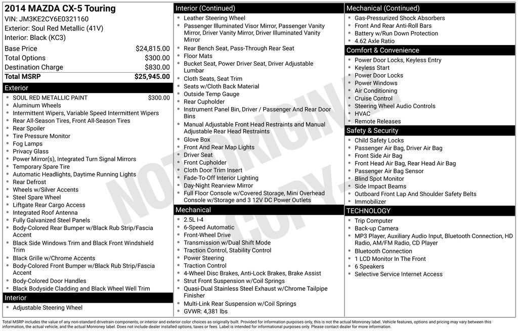 2014 Mazda Mazda CX-5 Touring