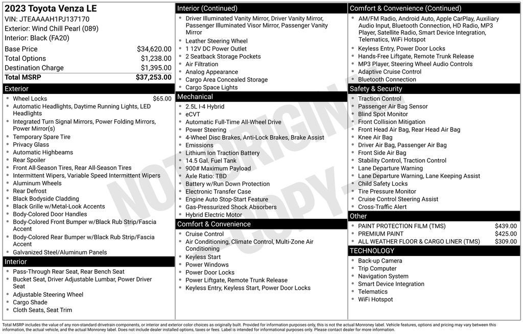 2023 Toyota Venza Base