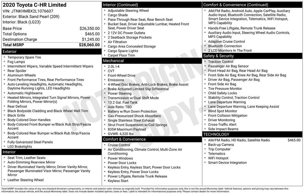 2020 Toyota C-HR Limited