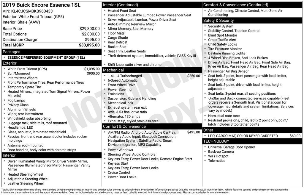 2019 Buick Encore Essence
