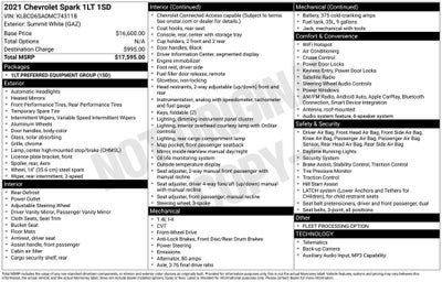 2021 Chevrolet Spark 1LT