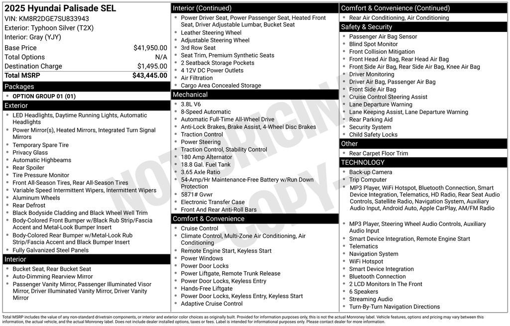 2025 Hyundai Palisade SEL