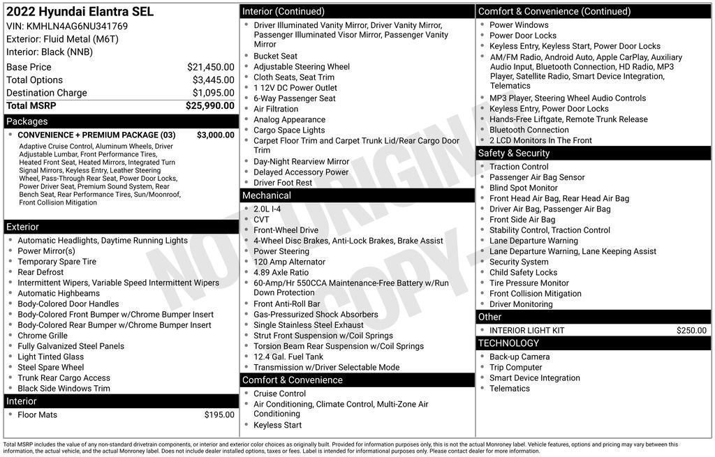 2022 Hyundai Elantra SEL