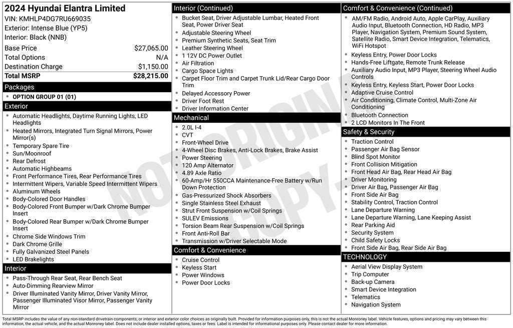 2024 Hyundai Elantra Limited
