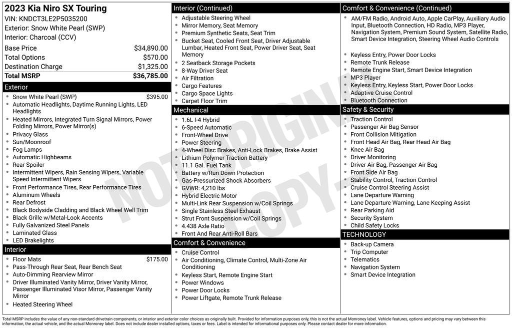 2023 Kia Niro SX Touring