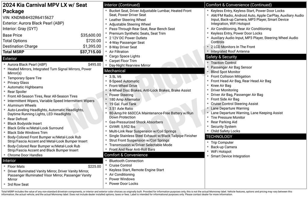 2024 Kia Carnival LX