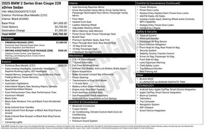 2025 BMW 2 Series 228 xDrive Gran Coupe