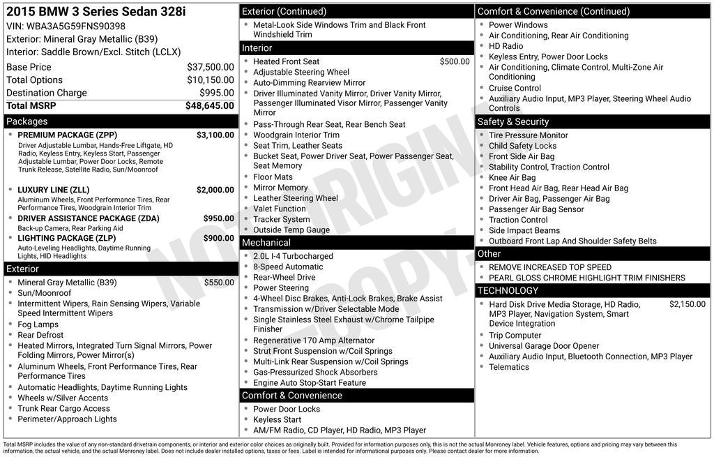 2015 BMW 3 Series 328i
