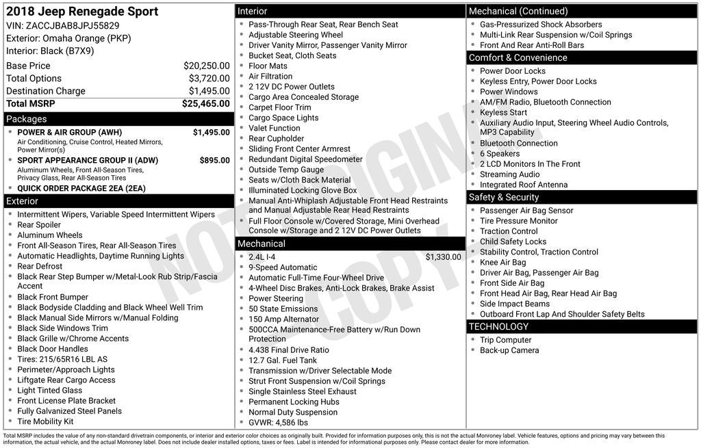 2018 Jeep Renegade Sport