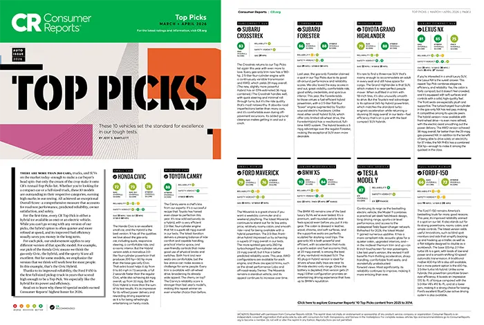 Consumer Reports Top Picks | Wyatt Johnson Subaru in Clarksville TN