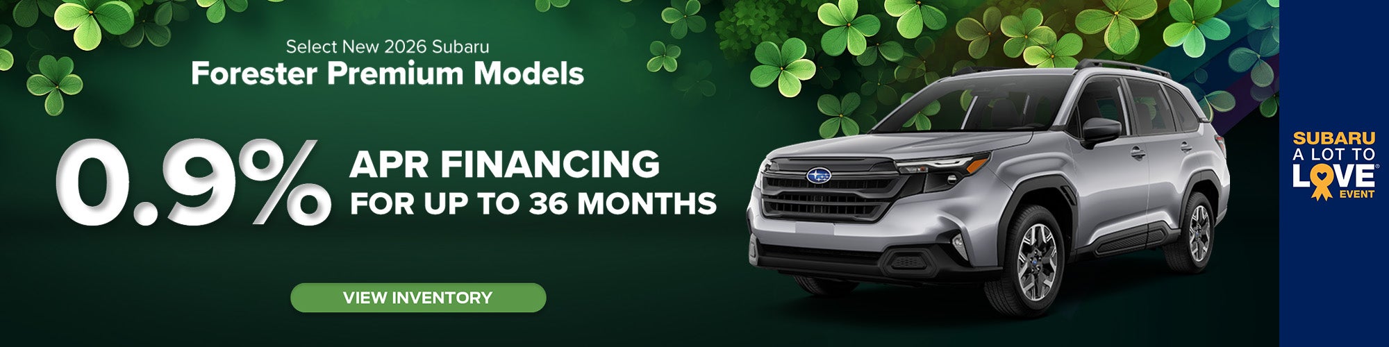 0.9% APR on 2026 Subaru Forester Premium – Clarksville, TN