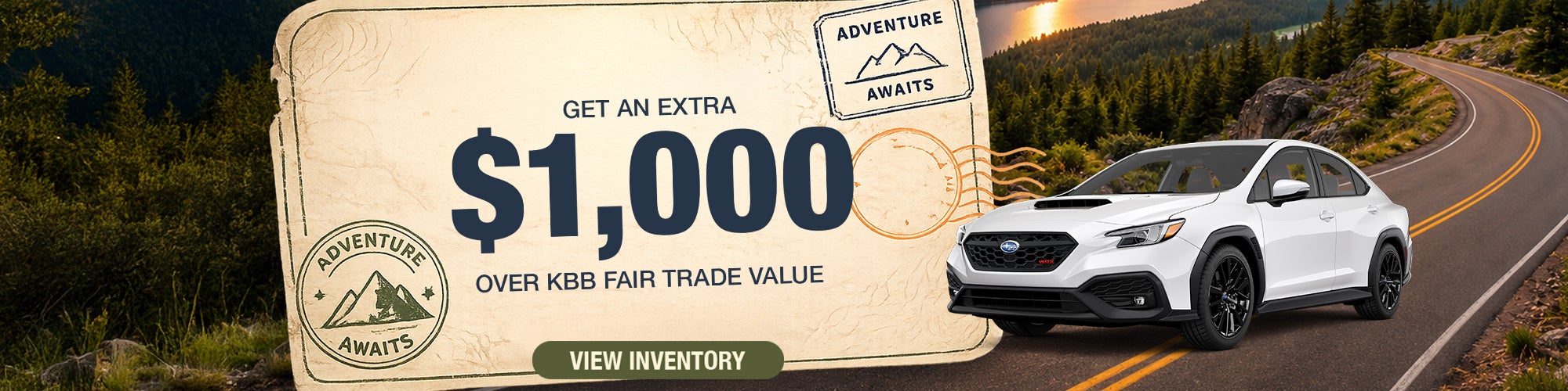 Get an extra $1,000 over KBB Fair Trade Value