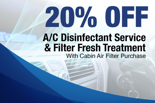 20% off A/C Disinfectant Service & Filter Fresh Treatment